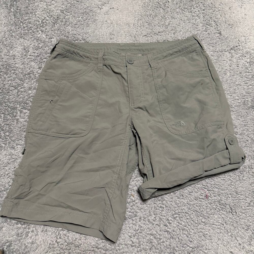 The North Face Horizon Shorts Womens 6 Hiking Roll Up Cuffs Gray